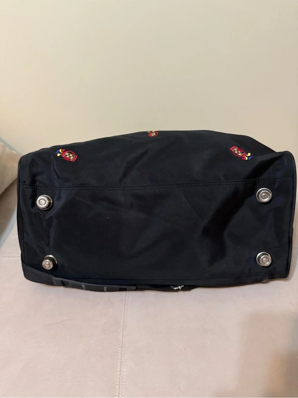 Black Golf Themed Embroidered Travel Duffle/Weekender Bag